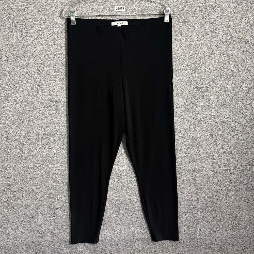 Sympli Women's Size 10 Solid Black Polyester Ankle Skinny Pull On Stretch Pants